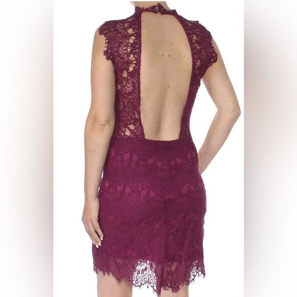 Free People chunky lace open back mini dress. Small - Picture 5 of 5